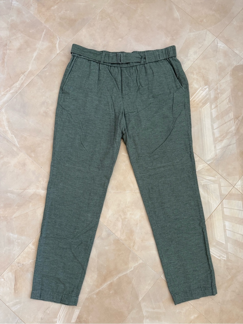 Vince olive belted pants